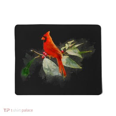 Wild Red Cardinal Bird Mousepad