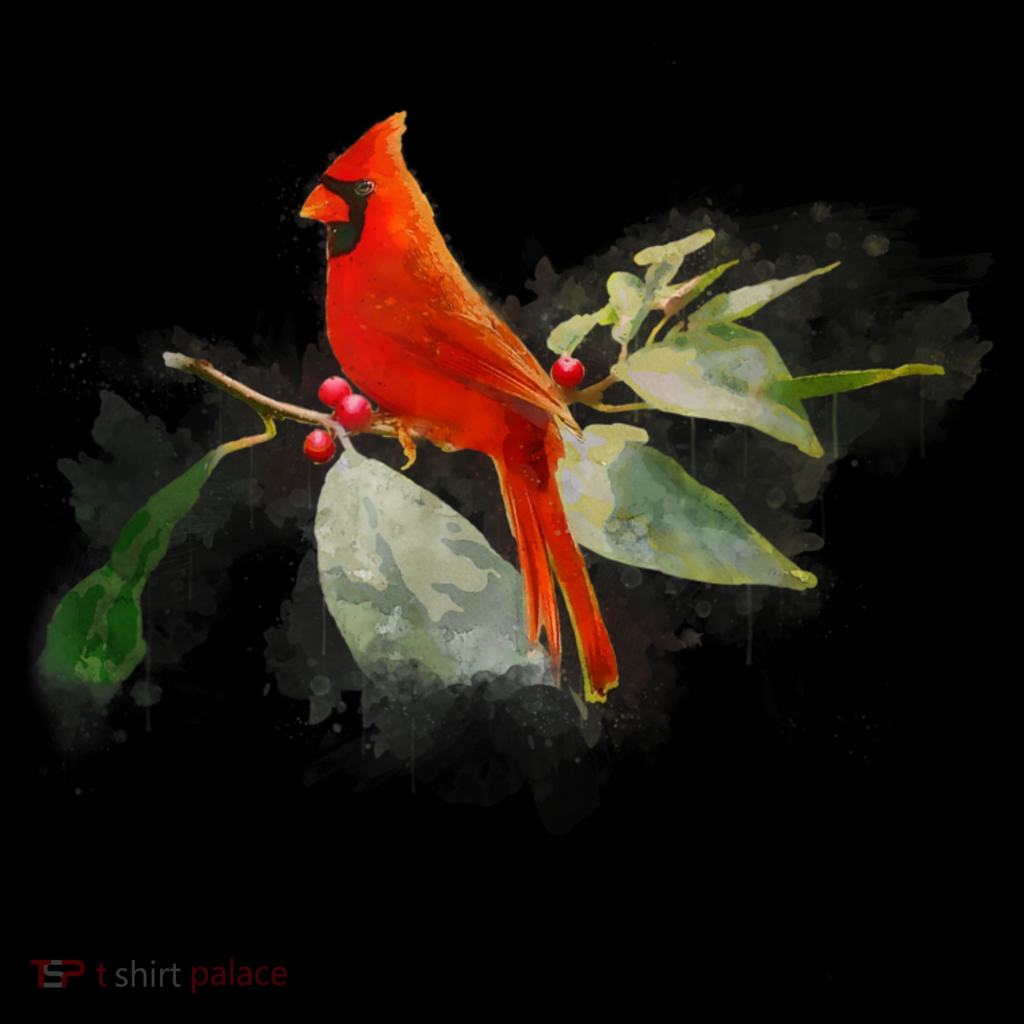 Wild Red Cardinal Bird Women's Long Sleeve Shirt