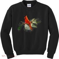 Wild Red Cardinal Bird Kids Sweatshirt thumb 0