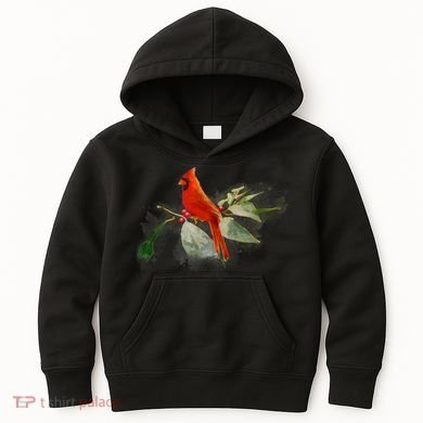 Wild Red Cardinal Bird Kids Hoodie