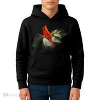 Wild Red Cardinal Bird Kids Hoodie thumb 4