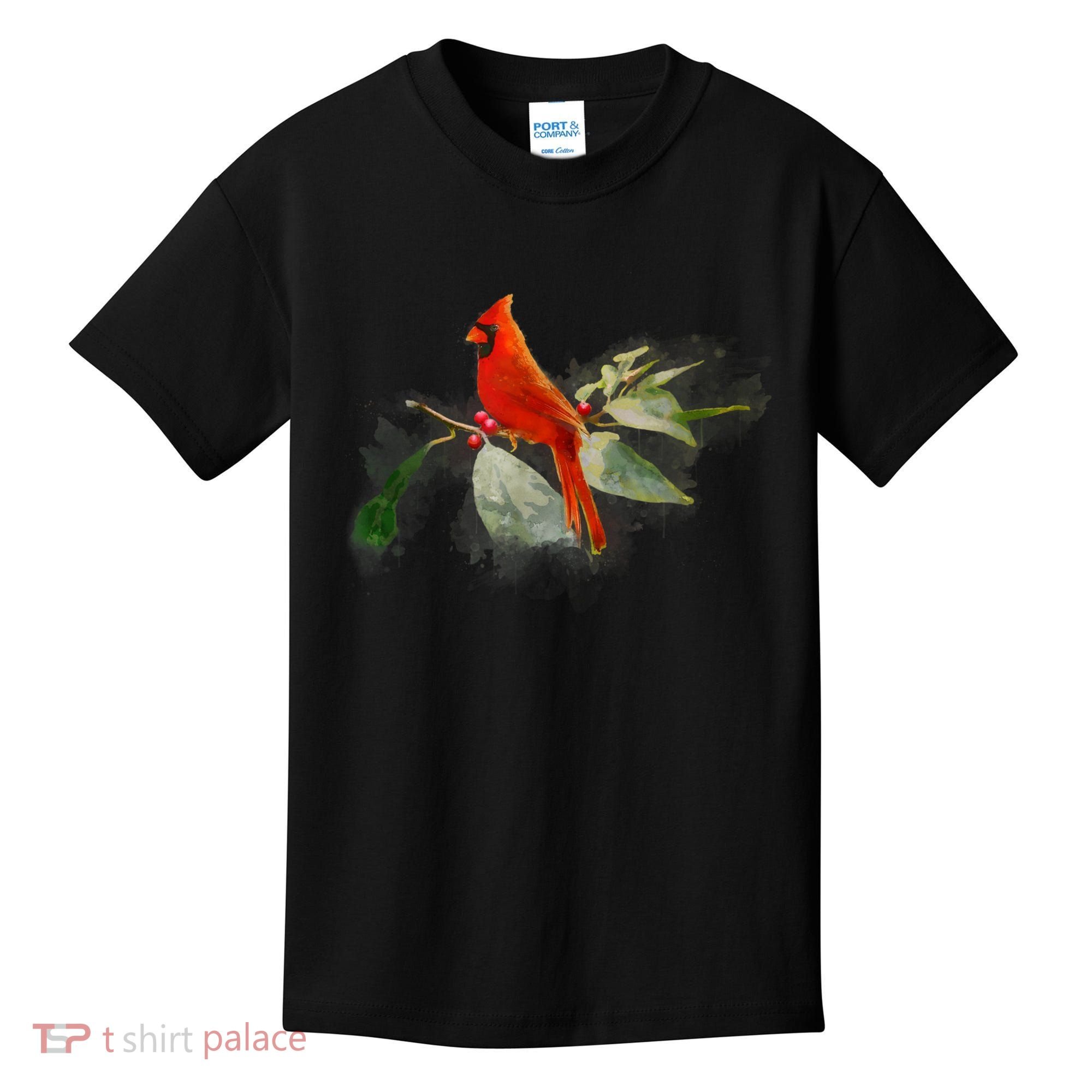 Wild Red Cardinal Bird Kids T-Shirt