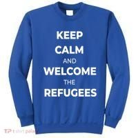 World Refugee Day Welcome Refugees Supportive Message Gift Sweatshirt thumb 0