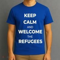 World Refugee Day Welcome Refugees Supportive Message Gift T-Shirt thumb 3