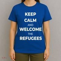 World Refugee Day Welcome Refugees Supportive Message Gift T-Shirt thumb 4