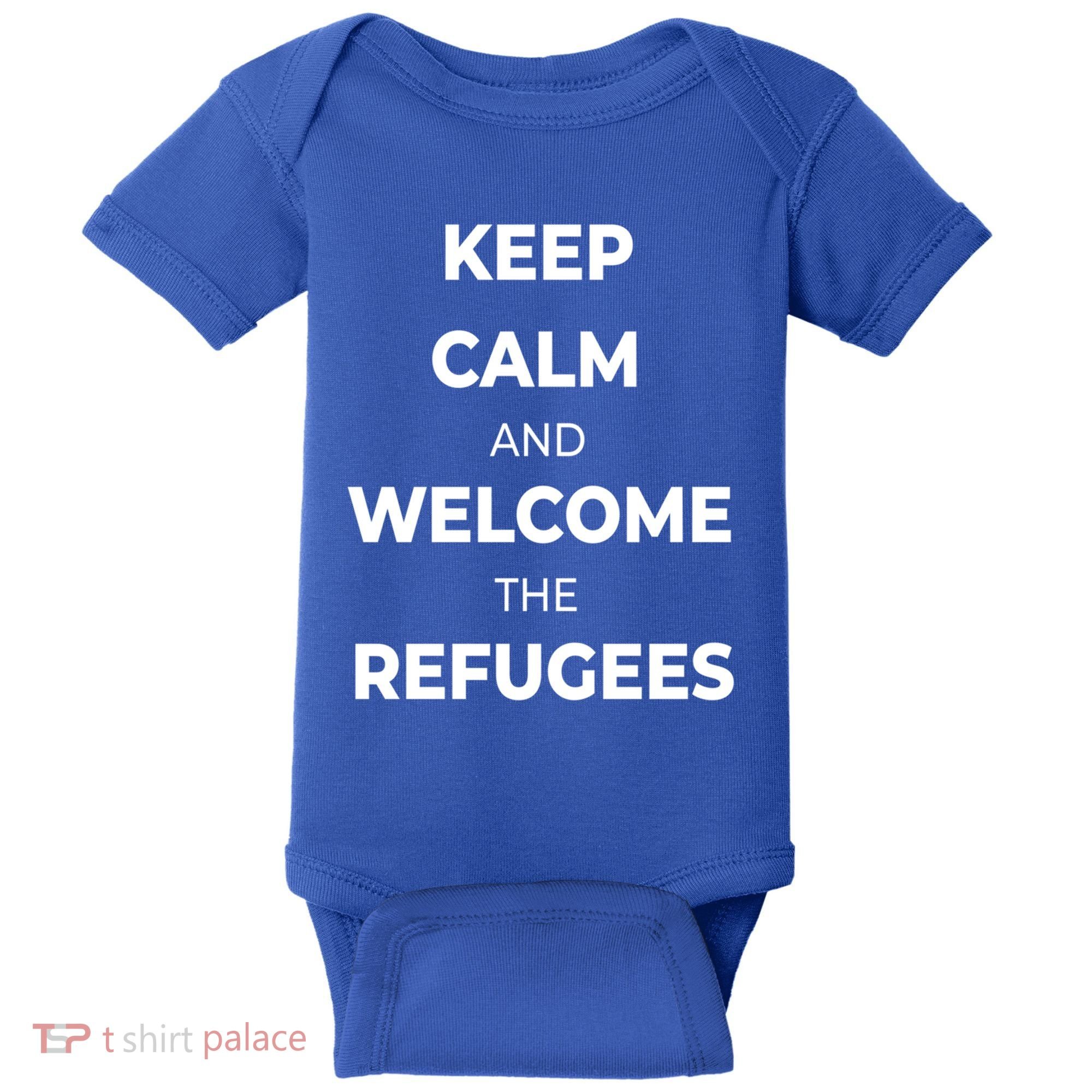 World Refugee Day Welcome Refugees Supportive Message Gift Baby Bodysuit