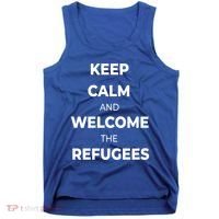 World Refugee Day Welcome Refugees Supportive Message Gift Tank Top thumb 0