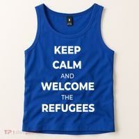 World Refugee Day Welcome Refugees Supportive Message Gift Tank Top thumb 2