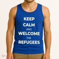 World Refugee Day Welcome Refugees Supportive Message Gift Tank Top thumb 3