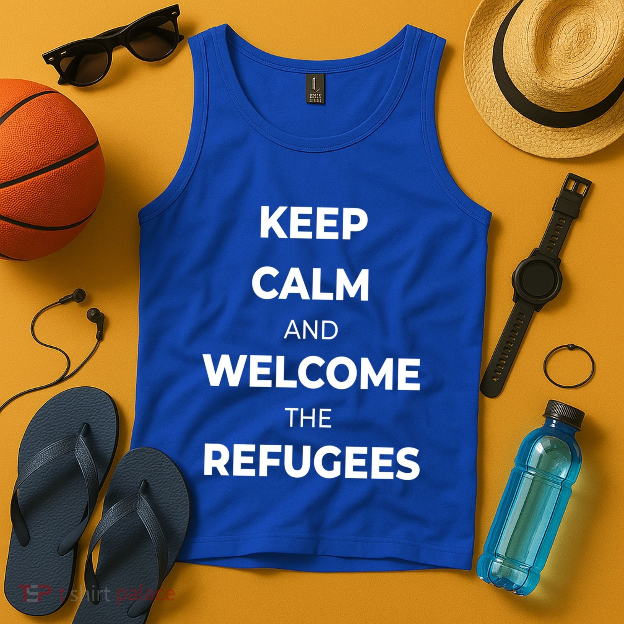 World Refugee Day Welcome Refugees Supportive Message Gift Tank Top