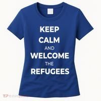 World Refugee Day Welcome Refugees Supportive Message Gift Women's T-Shirt thumb 0