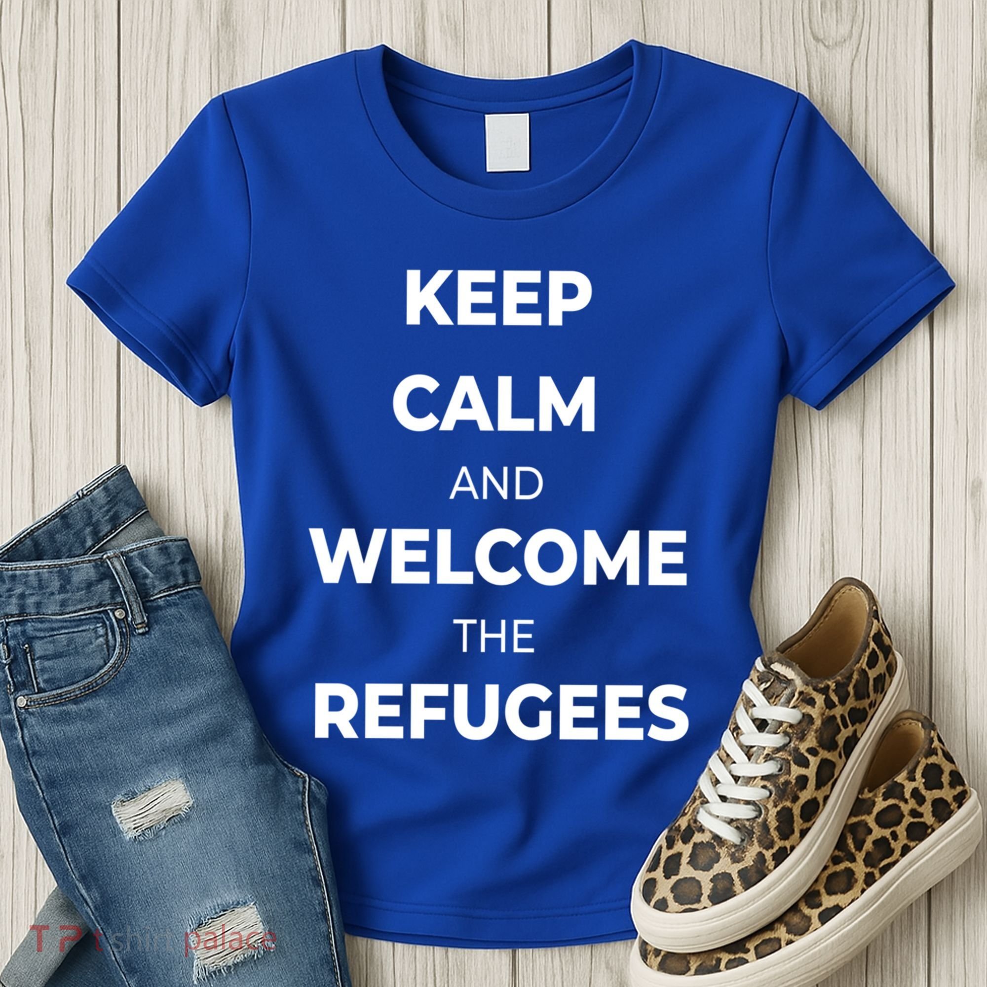 World Refugee Day Welcome Refugees Supportive Message Gift Women's T-Shirt