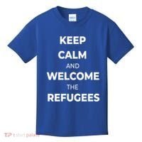 World Refugee Day Welcome Refugees Supportive Message Gift Kids T-Shirt thumb 0