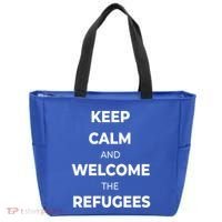 World Refugee Day Welcome Refugees Supportive Message Gift Tote Bag thumb 0