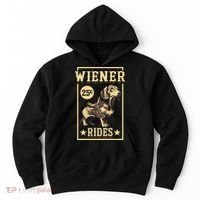 Wiener Rides Dachshund Lover Doxie Weiner Weenie Dog Owner Hoodie thumb 0