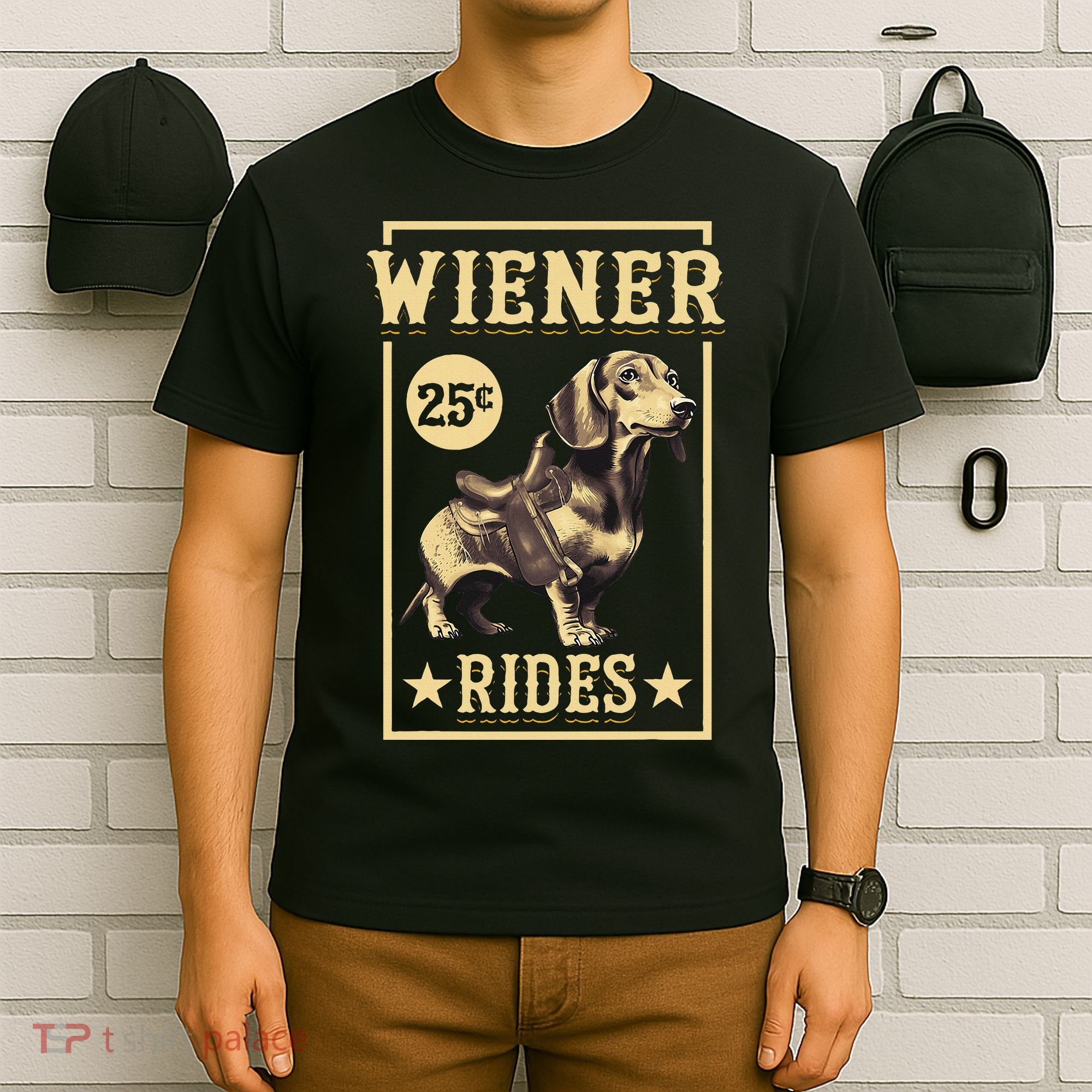 Wiener Rides Dachshund Lover Doxie Weiner Weenie Dog Owner T-Shirt