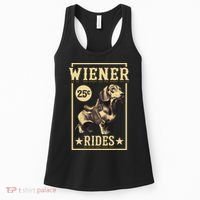 Wiener Rides Dachshund Lover Doxie Weiner Weenie Dog Owner Women's Tank Top thumb 0