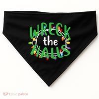Wreck The Halls USA-Made Doggie Bandana thumb 0