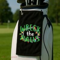 Wreck The Halls Golf Towel thumb 2