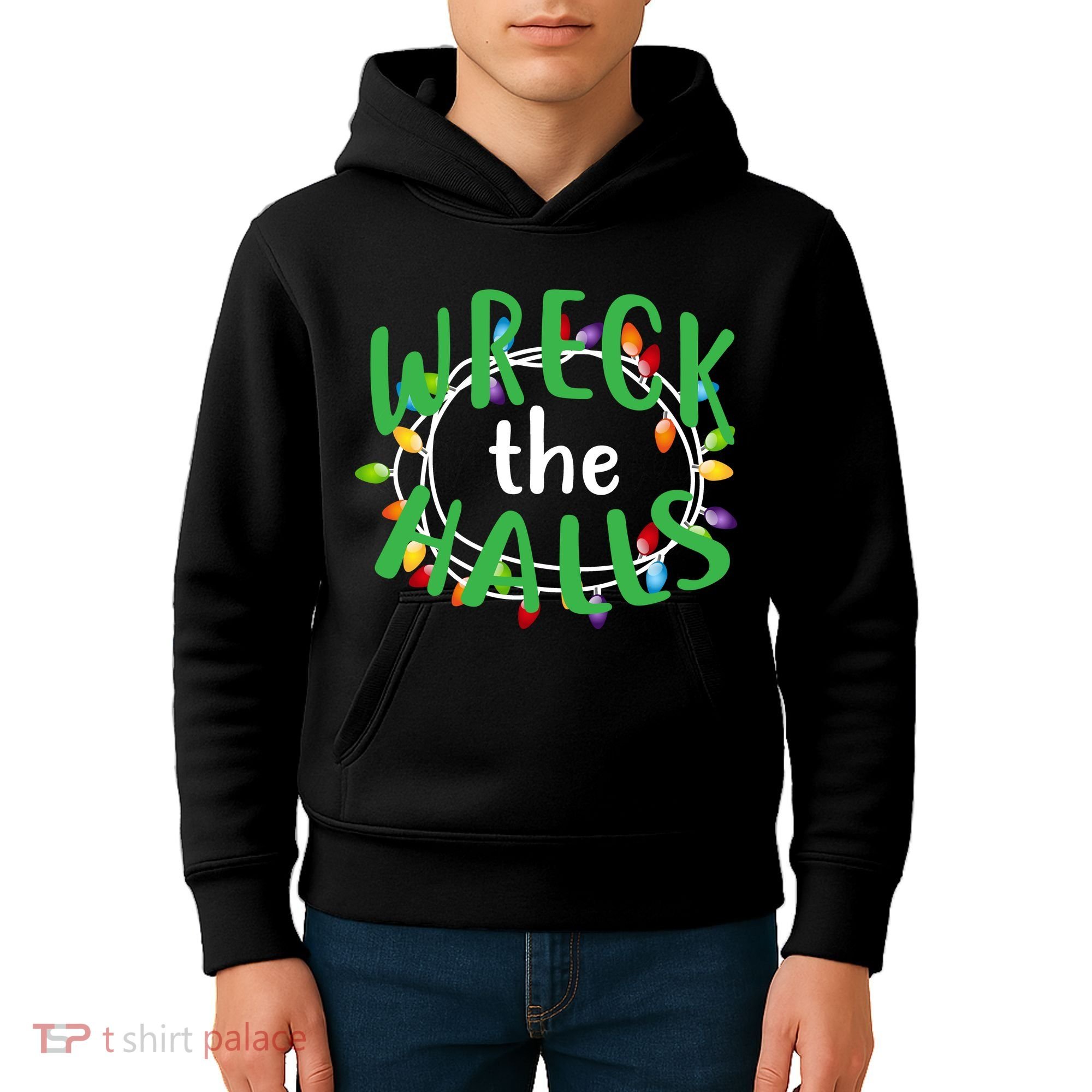 Wreck The Halls Kids Hoodie