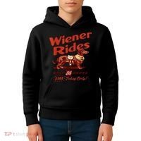 Wiener Rides Free Today Only Funny Wiener Kids Hoodie thumb 4