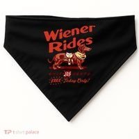 Wiener Rides Free Today Only Funny Wiener USA-Made Doggie Bandana thumb 0