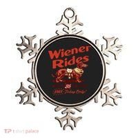 Wiener Rides Free Today Only Funny Wiener Ornament thumb 0