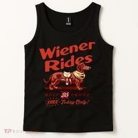 Wiener Rides Free Today Only Funny Wiener Tank Top thumb 2