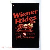 Wiener Rides Free Today Only Funny Wiener Golf Towel thumb 0