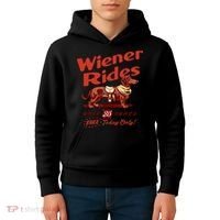 Wiener Rides Free Today Only Funny Wiener Kids Hoodie thumb 4