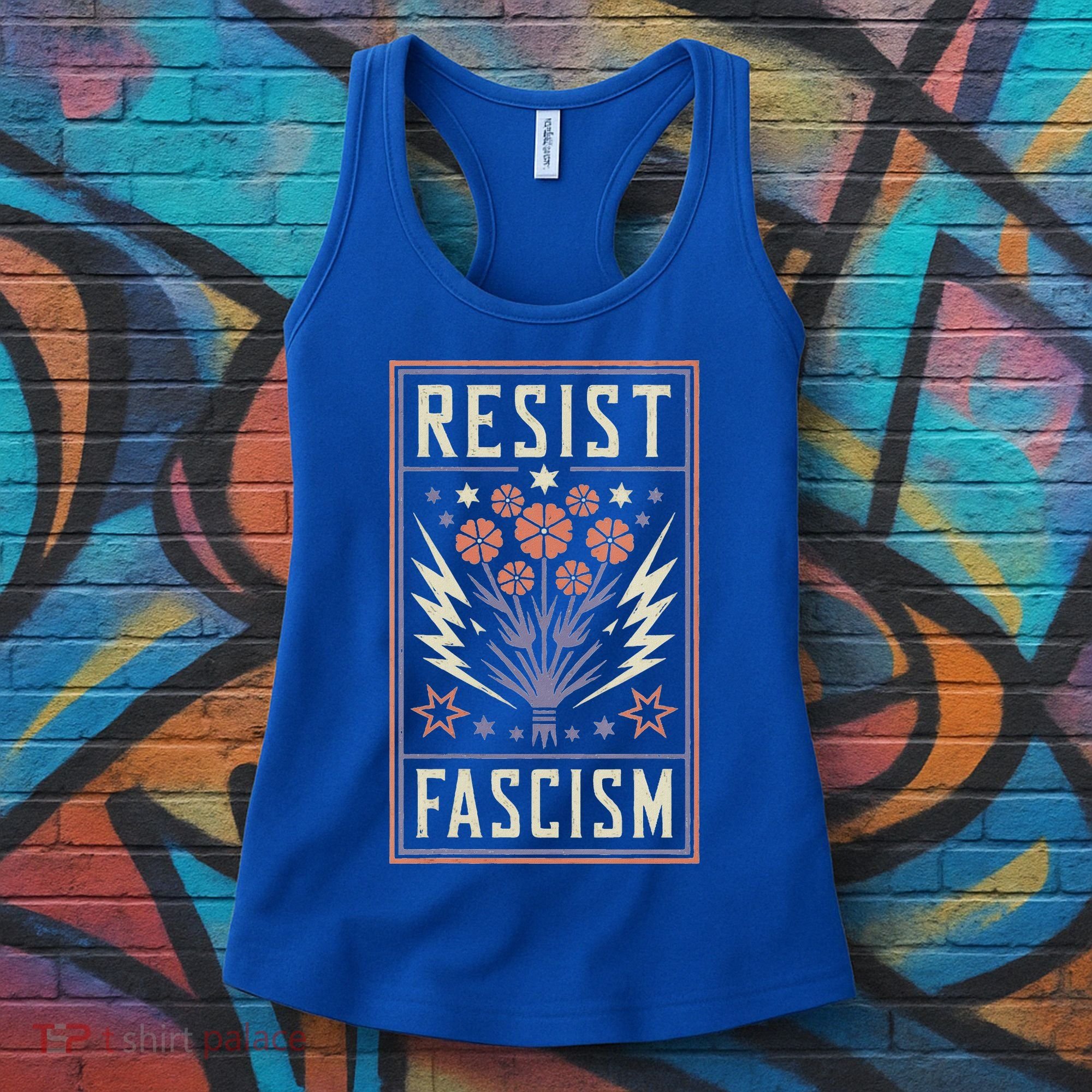 Womens Resist Fascism Protest Trump Anti Trump Women's Tank Top