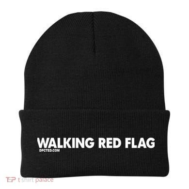 Walking Red Flag Dpcted Beanie