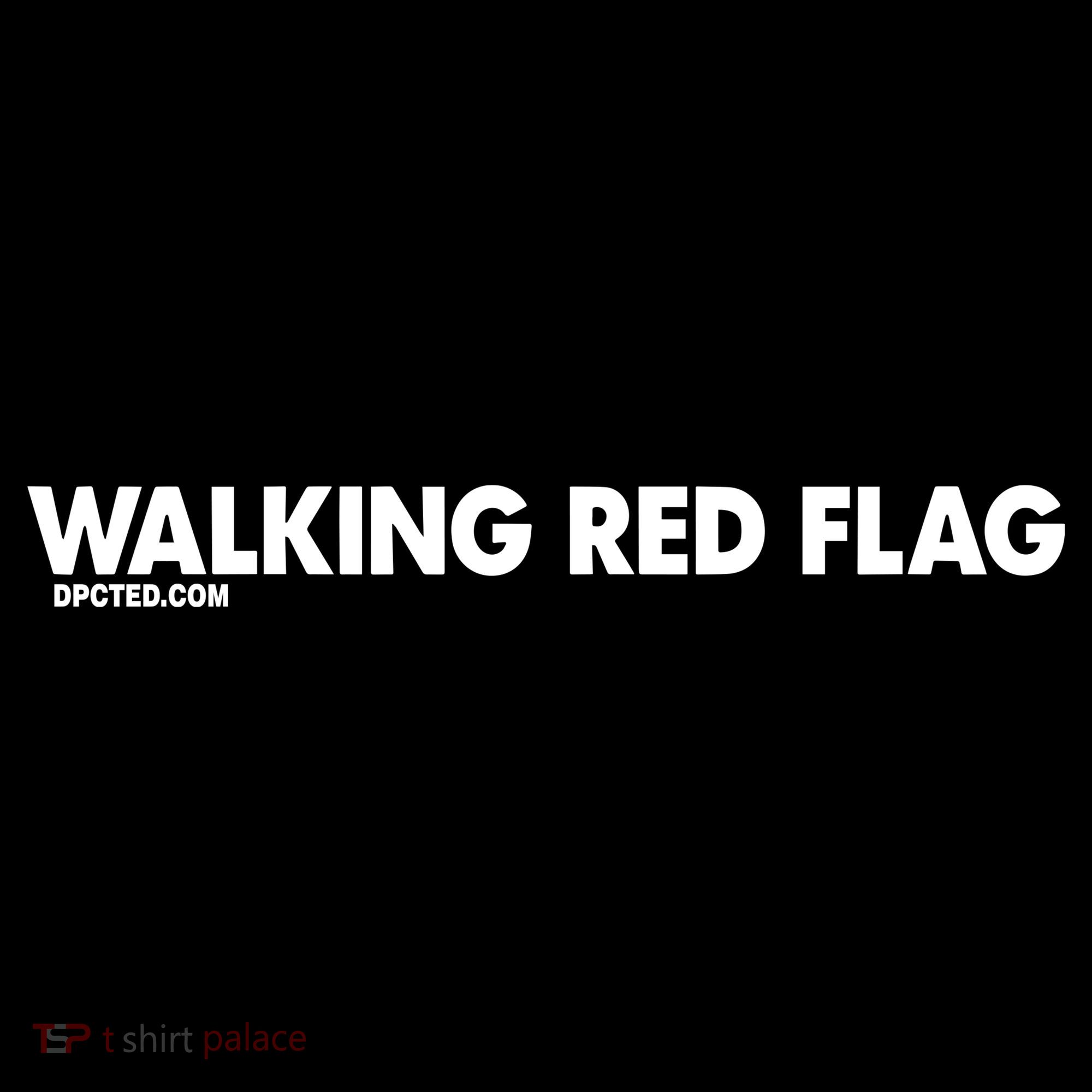 Walking Red Flag Dpcted Women's Hoodie