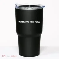 Walking Red Flag Dpcted Tumbler thumb 0