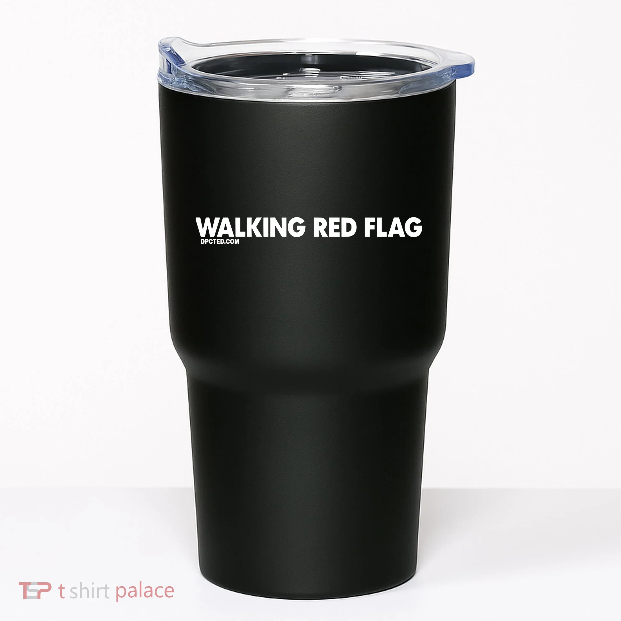 Walking Red Flag Dpcted Tumbler
