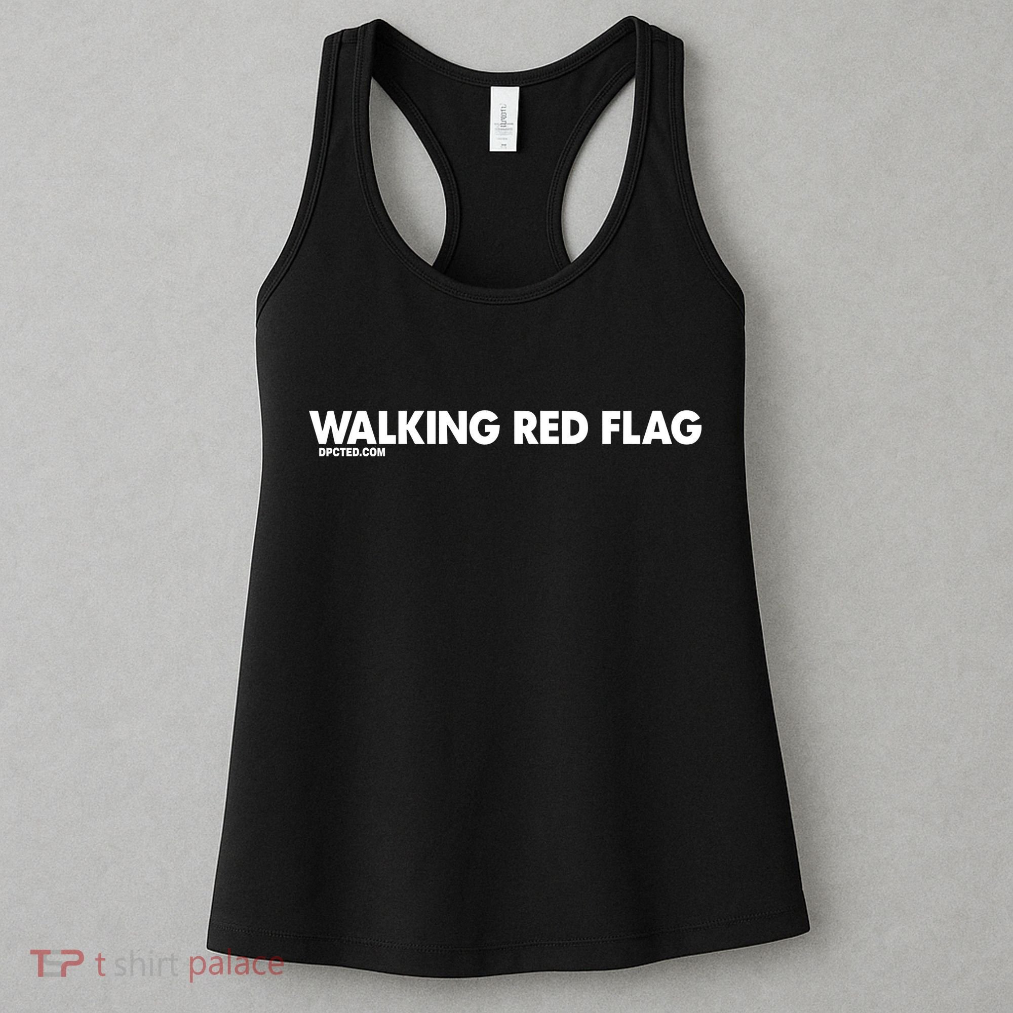 Walking Red Flag Dpcted Women's Tank Top