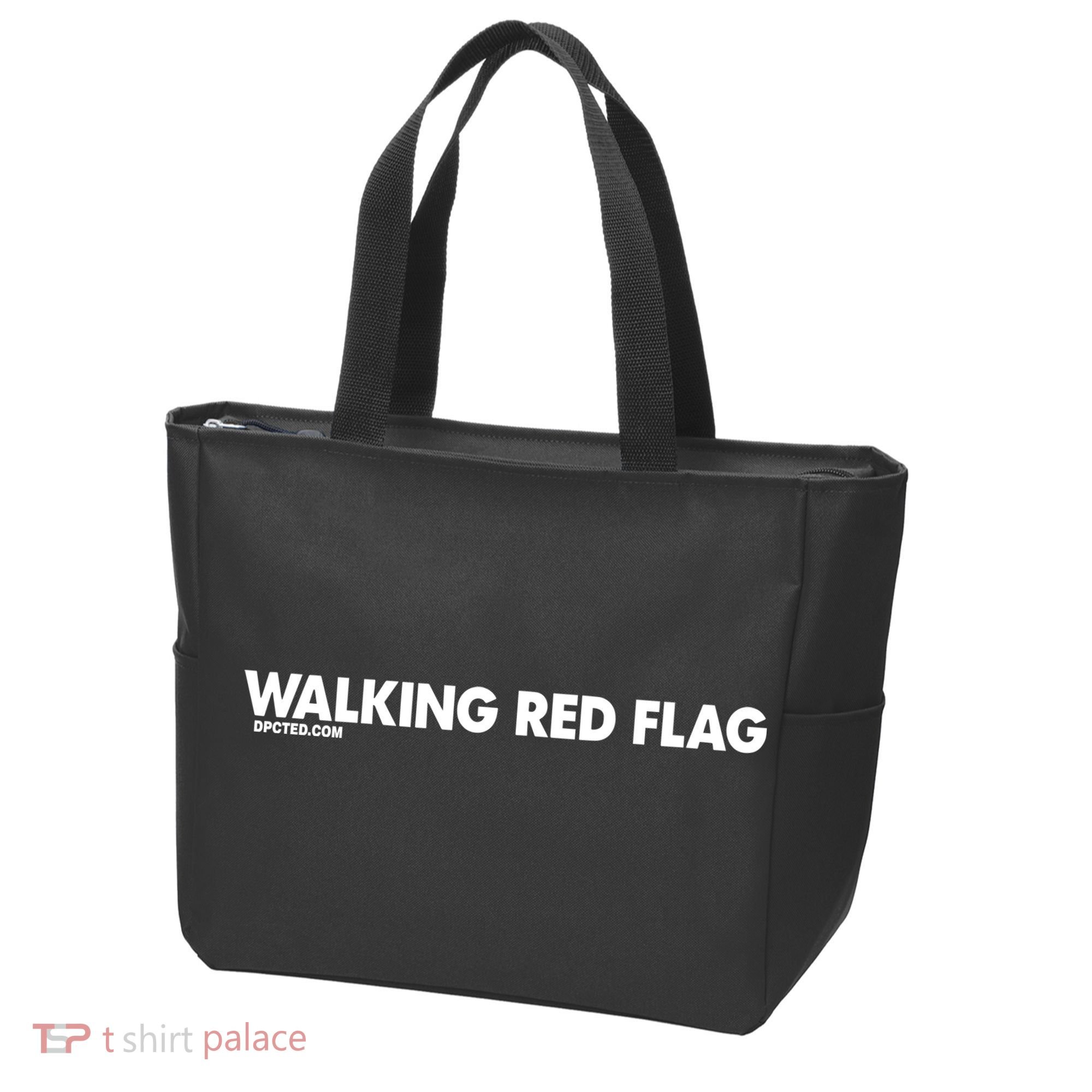 Walking Red Flag Dpcted Tote Bag