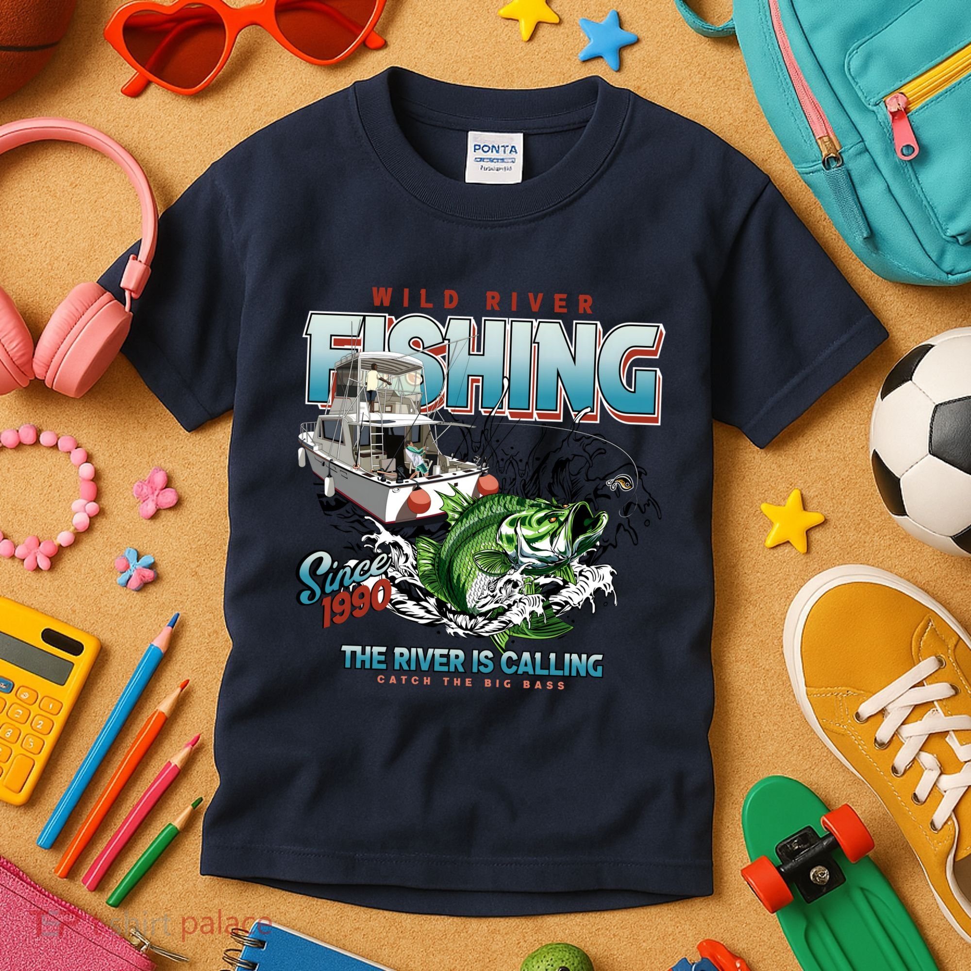 Wild River Fishing Bass Kids T-Shirt