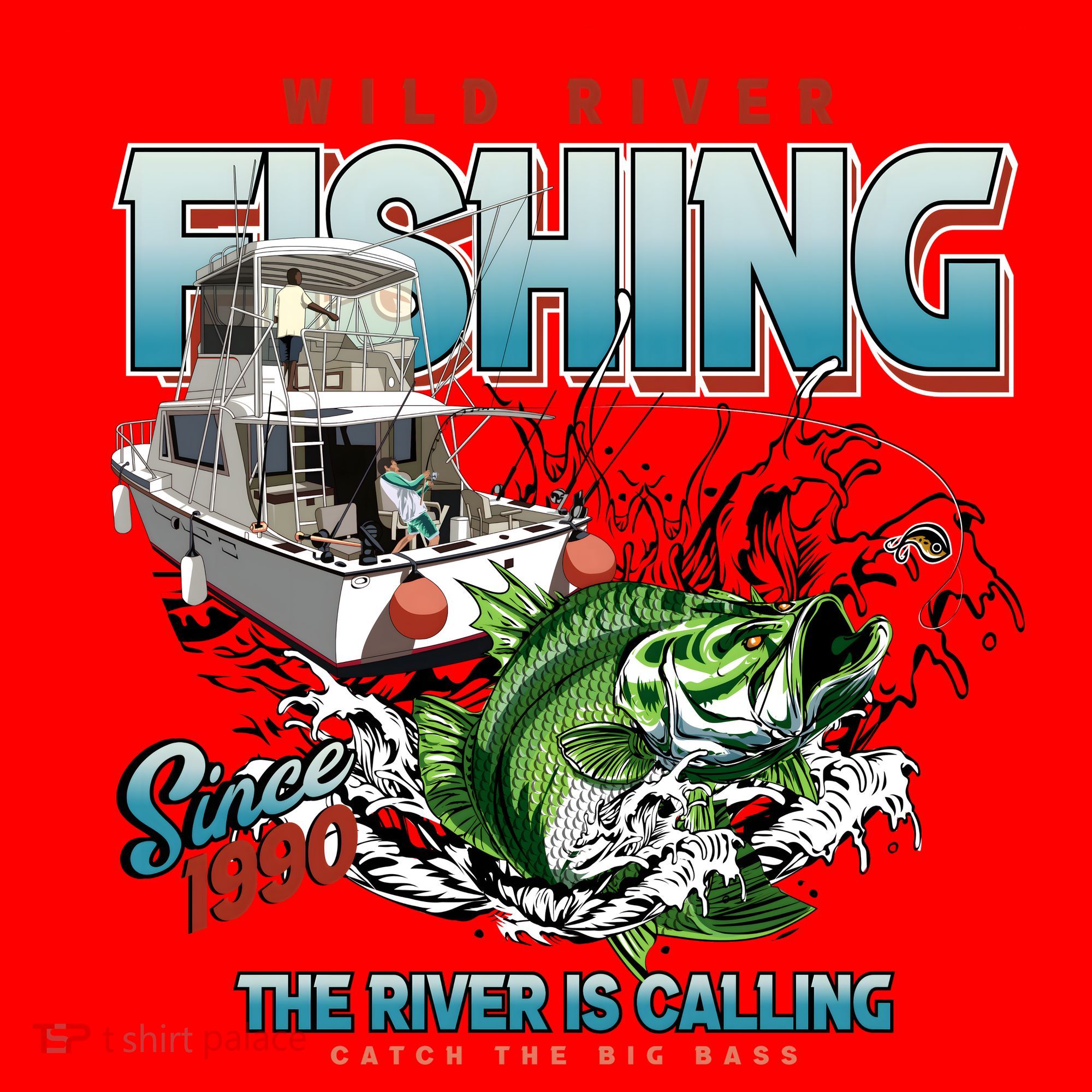 Wild River Fishing Bass Santa Hat