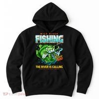 Wild River Fishing The River Is Calling Catch The Big Bass Since 1990 Hoodie thumb 0
