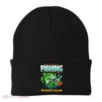 Wild River Fishing The River Is Calling Catch The Big Bass Since 1990 Beanie thumb 0