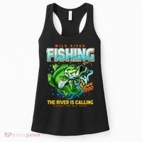 Wild River Fishing The River Is Calling Catch The Big Bass Since 1990 Women's Tank Top thumb 0