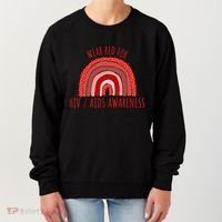 Wear Red For Hiv Aids Awareness Hiv Aids Women's Sweatshirt thumb 0