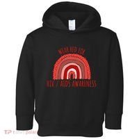 Wear Red For Hiv Aids Awareness Hiv Aids Toddler Hoodie thumb 0