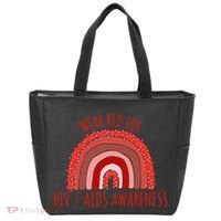 Wear Red For Hiv Aids Awareness Hiv Aids Tote Bag thumb 0
