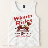 Wiener Rides Free Today Only Funny Wiener Dog Tank Top thumb 2