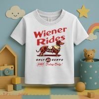 Wiener Rides Free Today Only Funny Wiener Dog Toddler T-Shirt thumb 3