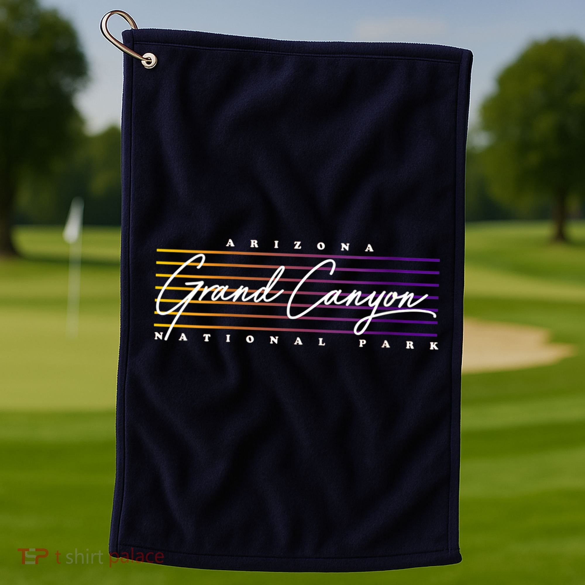 Retro Grand Canyon National Park Golf Towel