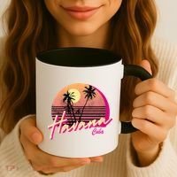 Womens Retro Havana Cuba California Beach Sunset Coffee Mug thumb 3