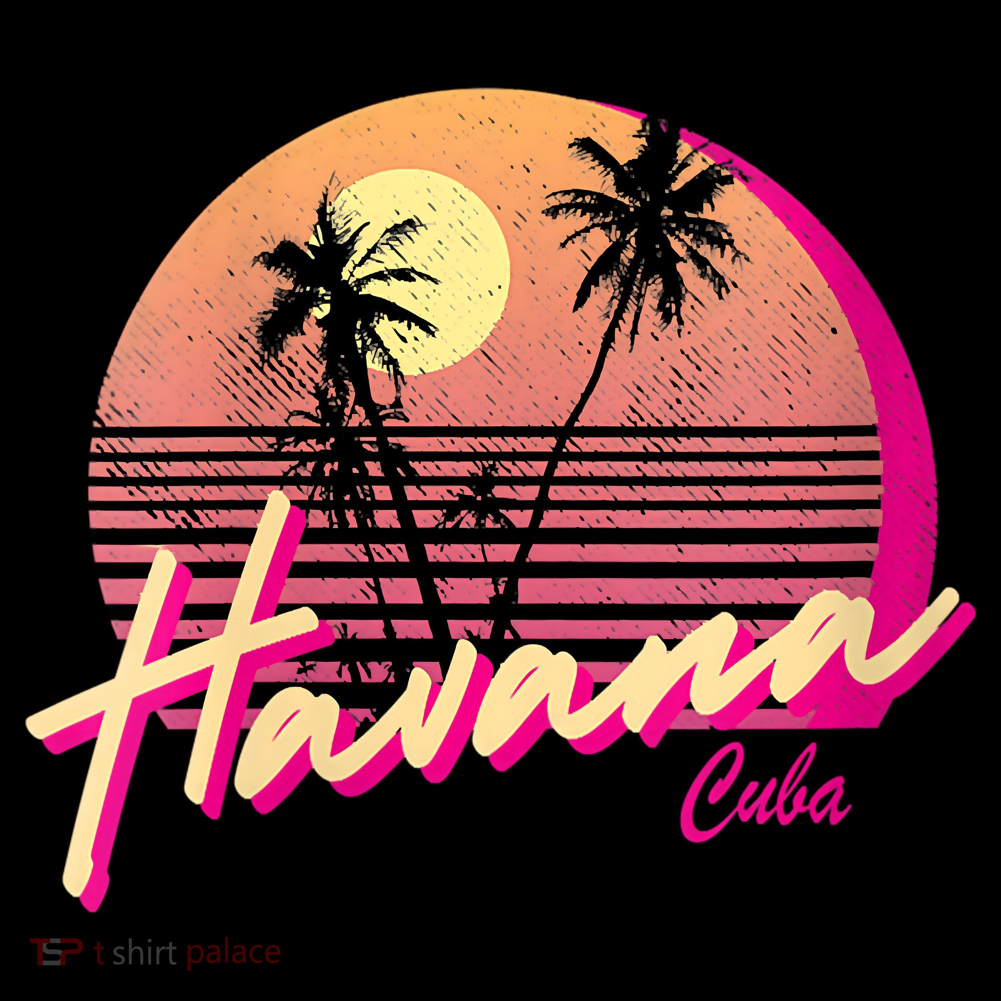 Womens Retro Havana Cuba California Beach Sunset Coffee Mug